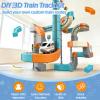 3D Electric Train Set for Kids Magic Gravity Race Track with STEM Learning, Flexible Cubes & Blocks, Toddler Toy with Car, Ideal for Boys & Girls Aged 3-8 (Beginner (66pcs)) view 2