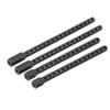 Alomejor Durable Steering Linkage Rod Car Shell Column Sets for HSP 94123 RC Car, Precision Workmanship, Ideal for RC Hobbyists, Black Plastic + Metal, 4 RodsColumns view 2