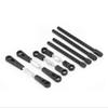 Alomejor Durable Steering Linkage Rod Car Shell Column Sets for HSP 94123 RC Car, Precision Workmanship, Ideal for RC Hobbyists, Black Plastic + Metal, 4 RodsColumns view 3