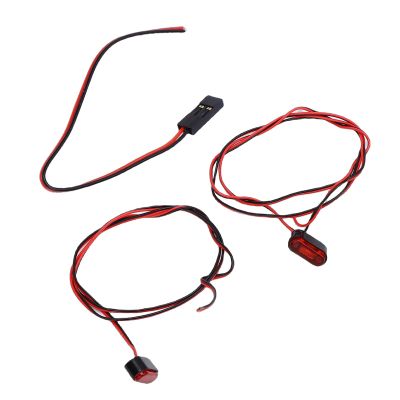 Drfeify LED Toy Car Lights, RC Cars Warning Light with Heat Shrink Tubing for RC Vehicles (Red)