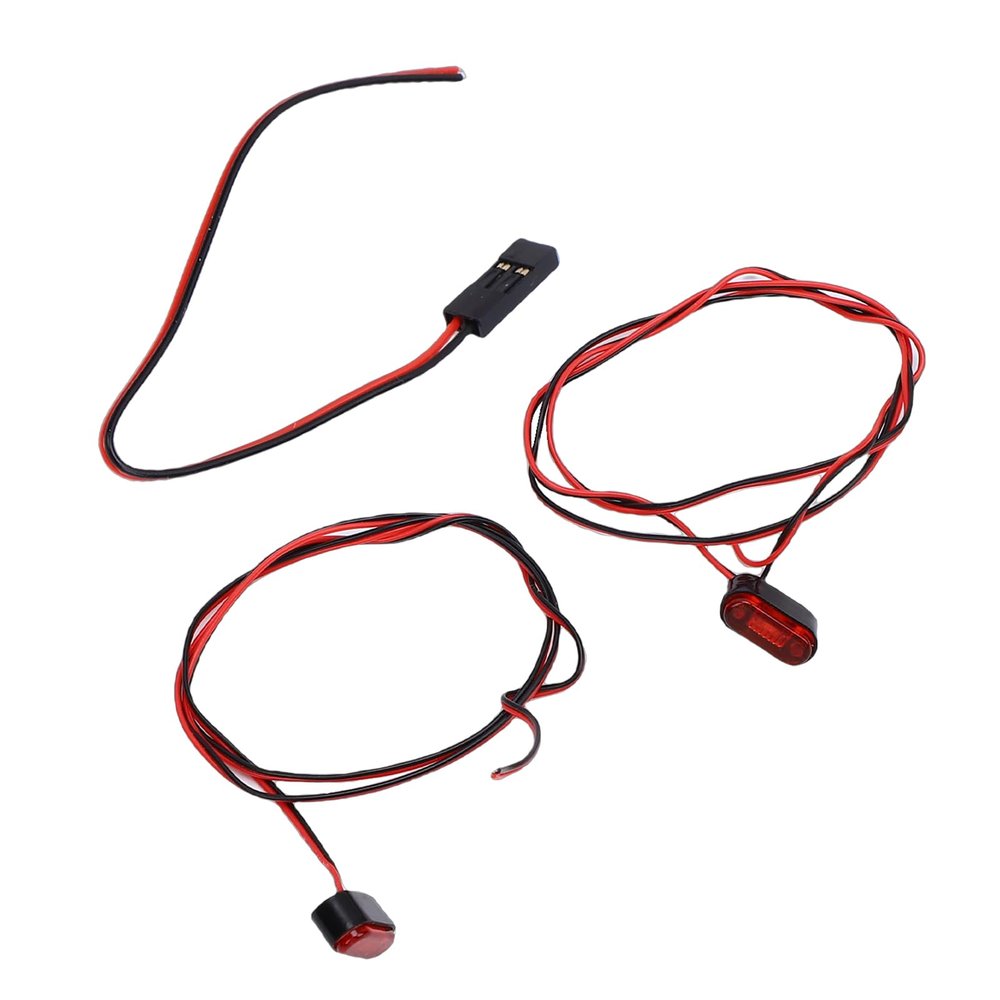 Drfeify LED Toy Car Lights, RC Cars Warning Light with Heat Shrink Tubing for RC Vehicles (Red)