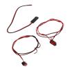 Drfeify LED Toy Car Lights, RC Cars Warning Light with Heat Shrink Tubing for RC Vehicles (Red) view 1