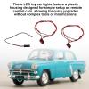 Drfeify LED Toy Car Lights, RC Cars Warning Light with Heat Shrink Tubing for RC Vehicles (Red) view 4