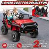JORFLY 24V Ride on Toys for Big Kids, 20'' 2-Seater Electric Ride On Car Truck w/800W Motors, Remote Control, Mult-Led Lights, 3 Speeds, Bluetooth, Shock Absorption, Power Car Wheels for Kids, Red view 3
