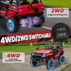 JORFLY 24V Ride on Toys for Big Kids, 20'' 2-Seater Electric Ride On Car Truck w/800W Motors, Remote Control, Mult-Led Lights, 3 Speeds, Bluetooth, Shock Absorption, Power Car Wheels for Kids, Red view 4
