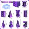 10 Pack 3D Printed Spiral Fidget Toys Set Impossible Magic Passthrough Stress Relief Toy for Anxiety Relaxing,Cuboid,Cylinder,Cone,Cube,Wave,Whirlwind,Pyramid,Gourd,Triangle,Quadrilateral(DP) view 2