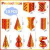 10 Pack 3D Printed Spiral Fidget Toys Set Impossible Magic Passthrough Stress Relief Toy for Anxiety Relaxing,Cuboid,Cylinder,Cone,Cube,Wave,Whirlwind,Pyramid,Gourd,Triangle,Quadrilateral(LR) view 2
