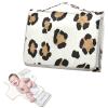 DUOBU Portable Diaper Changing Pad Foldable Baby Changing Mat with Built-in Pillow Waterproof Changing Pad for Newborn Girls Boys Leopard Pattern view 2