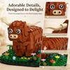 IFAYMOC Highland Cow Building Set, 398 Pcs Farm Animal Brick Kit for Adults, Highland Cow Model Building Kit, Farmhouse Decor Collectible, Gift for Birthday, Valentines Day, Mothers Day view 4