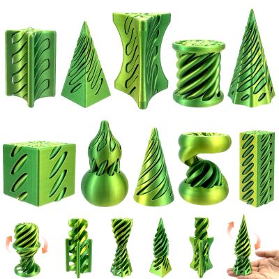 10 Pack 3D Printed Spiral Fidget Toys Set Impossible Magic Passthrough Stress Relief Toy for Anxiety Relaxing,Cuboid,Cylinder,Cone,Cube,Wave,Whirlwind,Pyramid,Gourd,Triangle,Quadrilateral(LYG)