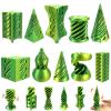 10 Pack 3D Printed Spiral Fidget Toys Set Impossible Magic Passthrough Stress Relief Toy for Anxiety Relaxing,Cuboid,Cylinder,Cone,Cube,Wave,Whirlwind,Pyramid,Gourd,Triangle,Quadrilateral(LYG) view 1