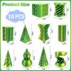 10 Pack 3D Printed Spiral Fidget Toys Set Impossible Magic Passthrough Stress Relief Toy for Anxiety Relaxing,Cuboid,Cylinder,Cone,Cube,Wave,Whirlwind,Pyramid,Gourd,Triangle,Quadrilateral(LYG) view 2