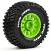 STMU 1/16 1/14 RC Short Course Truck Tires and Wheels 12mm Hex RC Truck Tires For 1/14 1/16 ARRMA Mojave GROM 223S 4x4 RTR MJX 14211 JJRC Q130c HBX 3100 (Green) view 2