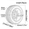 STMU 1/16 1/14 RC Short Course Truck Tires and Wheels 12mm Hex RC Truck Tires For 1/14 1/16 ARRMA Mojave GROM 223S 4x4 RTR MJX 14211 JJRC Q130c HBX 3100 (Green) view 4