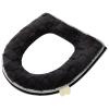 Vestamore Plaid Plush Toilet Seat Cover, Warm Zipper Toilet Seat Cover, Soft Flannel Padded For Winter, Washable Grey Bathroom Toilet Seat Cover view 1