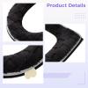 Vestamore Plaid Plush Toilet Seat Cover, Warm Zipper Toilet Seat Cover, Soft Flannel Padded For Winter, Washable Grey Bathroom Toilet Seat Cover view 2