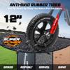 24V Kids Electric Dirt Bike - 250W Electric Motorcycle, 11 Mph Max Speed Electric Motorcycle Mini Bike with Music, 10 Miles Range, Twist Grip Throttle, Metal Suspension, Rubber Tires (Red, with Cover) view 4