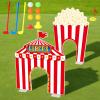 19 PCS Carnival Party Mini Golf Game Set Circus Tent Popcorn Game Set Include Clubs Balls Carnival Themed Obstacles for Groups Circus Birthday Golf Gaming Indoor Family Party Decoration view 1
