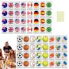 Aetherize Mini Mahjong Set 64Pcs Flag Ball Pattern Mahjong Tiles Escape Game 24mm Travel Set Reusable Block Game for Spring Picnic Party view 1