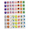Aetherize Mini Mahjong Set 64Pcs Flag Ball Pattern Mahjong Tiles Escape Game 24mm Travel Set Reusable Block Game for Spring Picnic Party view 3