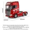 XeleMush 1/18 Scale 6x4 Heavy-Duty RC Tractor Truck 2.4G Lorry Car with LED Lighting, Rear-Wheel Drive & Expandable Flatbed Trailer Compatibility view 2