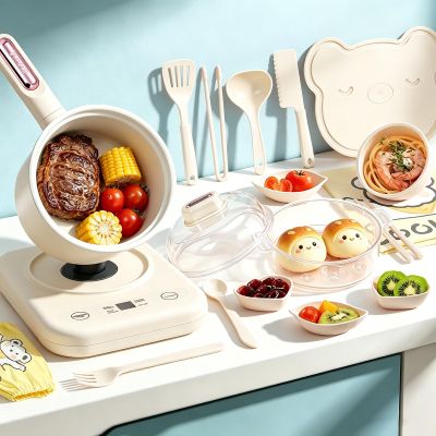 Cicicooie Kids Real Cooking Set Mini Beige Kitchen Playset for Ages 8-12 Montessori Educational, Real Food Making