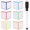 Bosreroy Colorful Edges Dry Erase Dice, 6 Pcs Blank Eva Foam, Black Marker Included, Learning, Play view 1