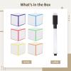 Bosreroy Colorful Edges Dry Erase Dice, 6 Pcs Blank Eva Foam, Black Marker Included, Learning, Play view 2