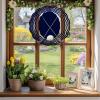 Wind Spinners for Yard Garden, Golf Ball on Dark Blue Background 3D Stainless Steel Round Hanging Spinners Indoor Outdoor Kinetic Yard Art,10 Inch, Sports Players view 4