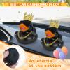 Glitter Rubber Ducks Black with Gold Crown, Sunglasses & Necklace - Fashionable Mini Rubber Duckies for Desk Decor view 3
