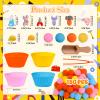 167pcs Tool Sensory Bin Filler Fine Motor Toys Kids Tool Box Sensory Bin Items Tape Measure Toy Drill Hammer Pliers Open-End Combination Wrench Hard Hat Hand Saw for Preschool Education Activities view 2