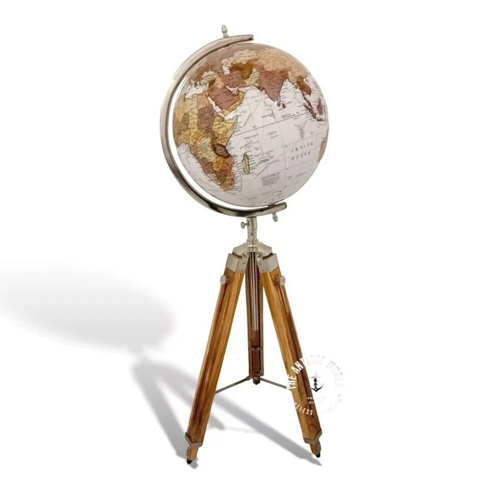 Educational World Globe with Stand 12 Inch Spinning Globe, Adjustable Height Tripod, Desk & Floor Decor