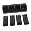 Hamwesh Remote Controller Charger Dock, 4 in 1 Charging Station with 4 Pack 2800mAh Batteries for Game Controllers (Black) view 2