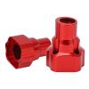 2Pcs RC Rear Axle Cover Bushing Axle Outer Portal Housing Sleeve Aluminum for Losi LMT 1/8 RC Truck (Red) view 2