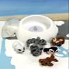 6pcs 3D Printed Arctic Mini Animal Toys, Desk Pets Sea Animal Toys with Lighted Igloo Ocean Animals Articulated Figurines Fidget Toy Penguin, Walrus, Seal, Narwhal, Reindeer IGLOO-SET-6x view 2