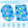 41Pcs Hawaii Party Decorations Blue Cartoon Themed Hawaiian Party Supplies Tropical Luau Theme Paper Plates Napkin Tablecloth,for Kids Birthday BBQ Summer Beach Pool Party Decorations Supplies view 4