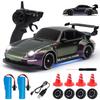Aka Supaku RC Drift Car,1:24 Scale Remote Control Car, 2.4GHz 20KM/H 4WD High Speed RC Cars for Kids with LED Light, Two Batteries,Drifting Tires,Racing Vehicle Toy for Adults Boys Girls Purple view 1