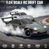 Aka Supaku RC Drift Car,1:24 Scale Remote Control Car, 2.4GHz 20KM/H 4WD High Speed RC Cars for Kids with LED Light, Two Batteries,Drifting Tires,Racing Vehicle Toy for Adults Boys Girls Purple view 2