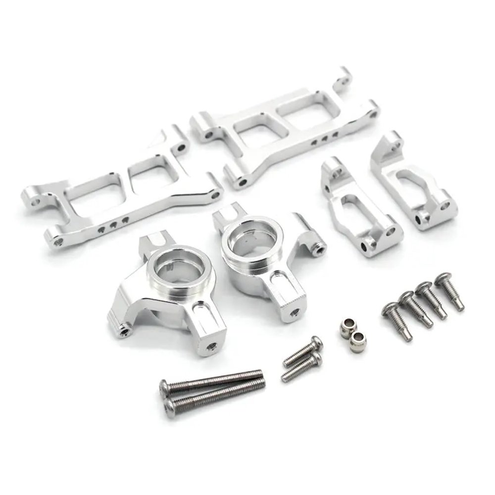 Rc Steering Cup Parts For Hbx 3100A 1/16 Metal Accessories For Swing Arm Steering Cup C For Seat 3-piece Set Remote Control Car Parts(Silver)