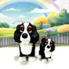 2pcs Cocker Spaniel 3D Printed Articulated Dog Figure Realistic Look Black Puppy Dog Home Office Decor AD-CS-2X view 1