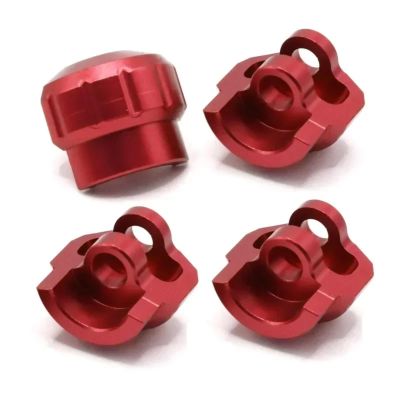 RC Cars Models For ARRMA 1/7 1/8 4PCS Aluminum Alloy Shock Cap Absorber Protector RC Car Tracked Vehicle Parts And Accessories Upgrade Replacement Use(Red)