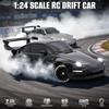 Aka Supaku RC Drift Car,1:24 Scale Remote Control Car, 2.4GHz 20KM/H 4WD High Speed RC Cars for Kids with LED Light, Two Batteries,Drifting Tires,Racing Vehicle Toy for Adults Boys Girls Black view 2