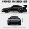 Aka Supaku RC Drift Car,1:24 Scale Remote Control Car, 2.4GHz 20KM/H 4WD High Speed RC Cars for Kids with LED Light, Two Batteries,Drifting Tires,Racing Vehicle Toy for Adults Boys Girls Black view 3