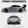 Aka Supaku RC Drift Car,1:24 Scale Remote Control Car, 2.4GHz 20KM/H 4WD High Speed RC Cars for Kids with LED Light, Two Batteries,Drifting Tires,Racing Vehicle Toy for Adults Boys Girls Silver view 3