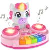 DPDos Unicorn Baby Piano Toy with Animal Sounds, Light Up Musical Keyboard, Educational Toddler Learning Toys for 1 Year Old Girl, Birthday Gifts 6+ Months view 1