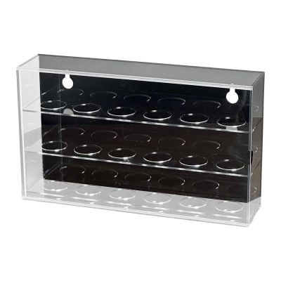 Zxpjkyu Golf Ball Display Case, 3-Layer Clear Acrylic, Holds 18 Balls, Wall Mount or Tabletop for Collectors