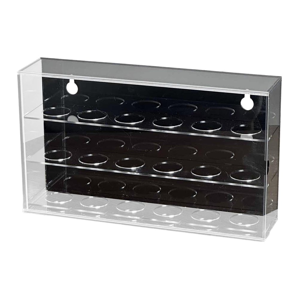 Zxpjkyu Golf Ball Display Case, 3-Layer Clear Acrylic, Holds 18 Balls, Wall Mount or Tabletop for Collectors