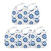 Baby Boy Muslin Baby Bibs with Button Snap Absorbent 2 Pack Bandanas Drooling Baby Spit Throw Up Greek Evil Eye Occult view 1