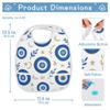 Baby Boy Muslin Baby Bibs with Button Snap Absorbent 2 Pack Bandanas Drooling Baby Spit Throw Up Greek Evil Eye Occult view 2