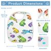 Baby Girls Bibs with Snaps with Button Snap Absorbent 1 Pack Baby Bibs and Burp Bibs for Teething Vibrant Frogs Pattern view 2